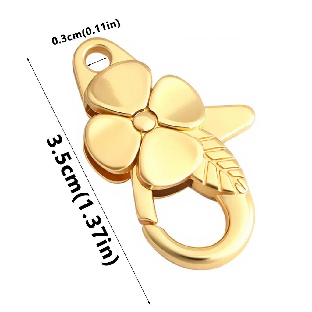 5pcs Flower Spring Clips Trigger Snap Buckle Clasp Keyring Hook Clip for Keychains Bags Purses DIY Purse Hook