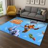 3D Grizzy and The Lemmings Cartoon Carpet Rug for Bedroom Living Room Sofa Home Decor,kids Game Area Rug Non-slip Floor Mat Gift