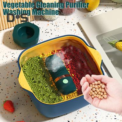 Máquina de lavar vegetais, dispositivo portátil de limpeza de frutas, recarregável, amplamente utilizado, à prova d'água, sem fio, limpador de frutas e vegetais
