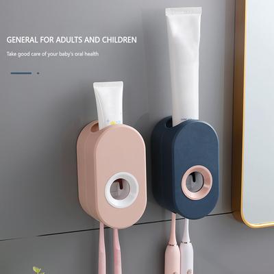 Dispensador automático de pasta de dente, espremedor de pasta de dente à prova de poeira, suporte de montagem na parede, acessório de banheiro