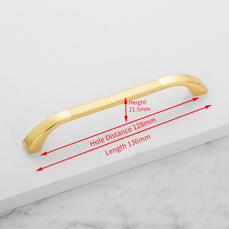 KAK Zinklegierung Moderne Schwarze Schrankgriffe Goldene Küchengriffe Schranktürgriffe Schubladengriffe Möbelgriff Beschläge