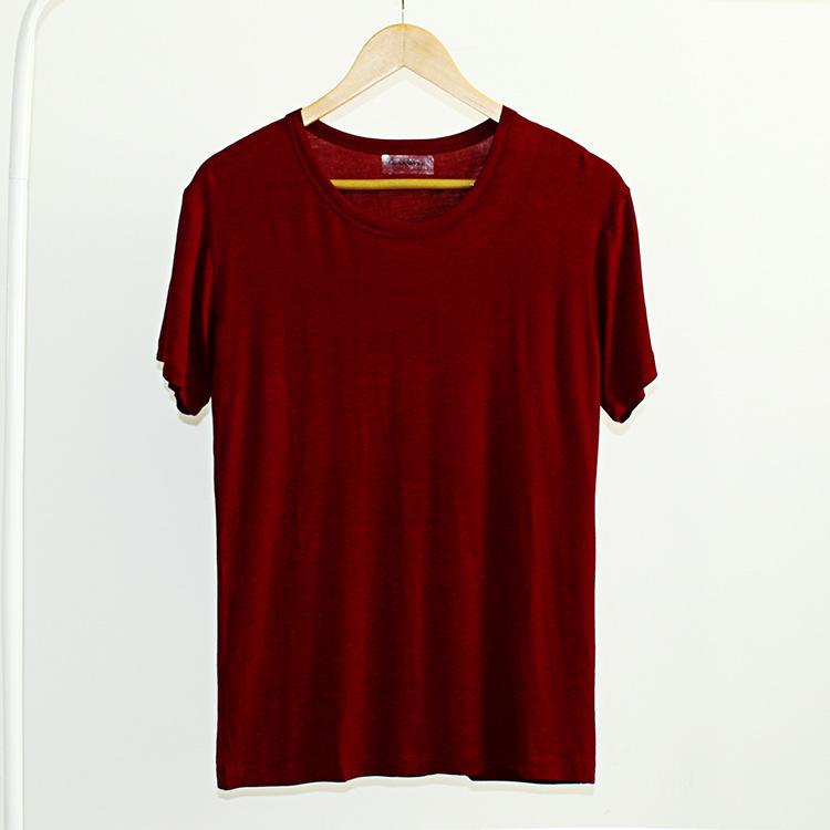 Camiseta masculina elástica de verão, macia, respirável, manga curta, camisetas para dormir, gola redonda, casual, básica, camiseta atlética, academia, treino, casa