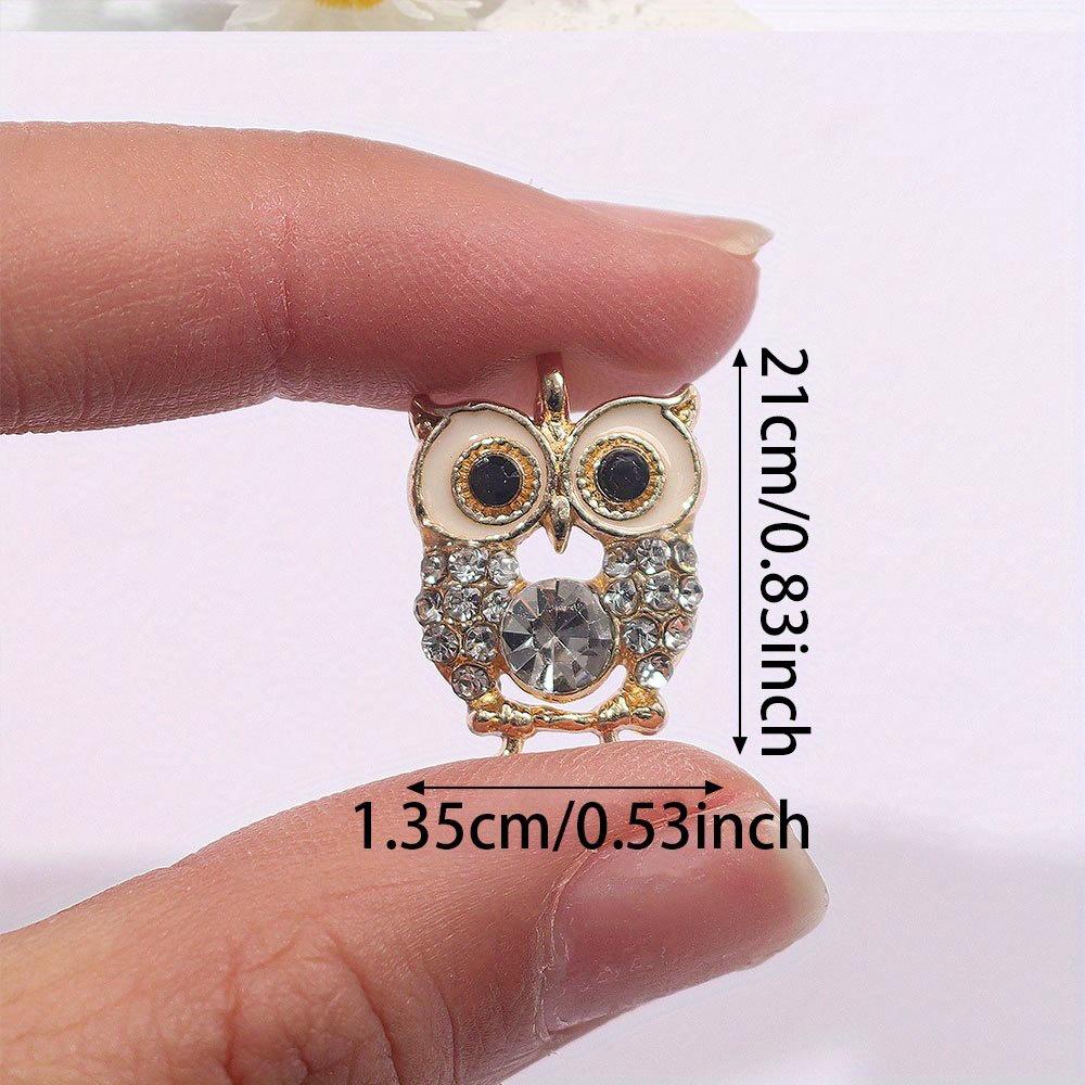 3/5/8pcs alloy owl enamel jewelry, creative animal bird pendant, suitable for DIY bracelets, necklaces, jewelry making, earrings