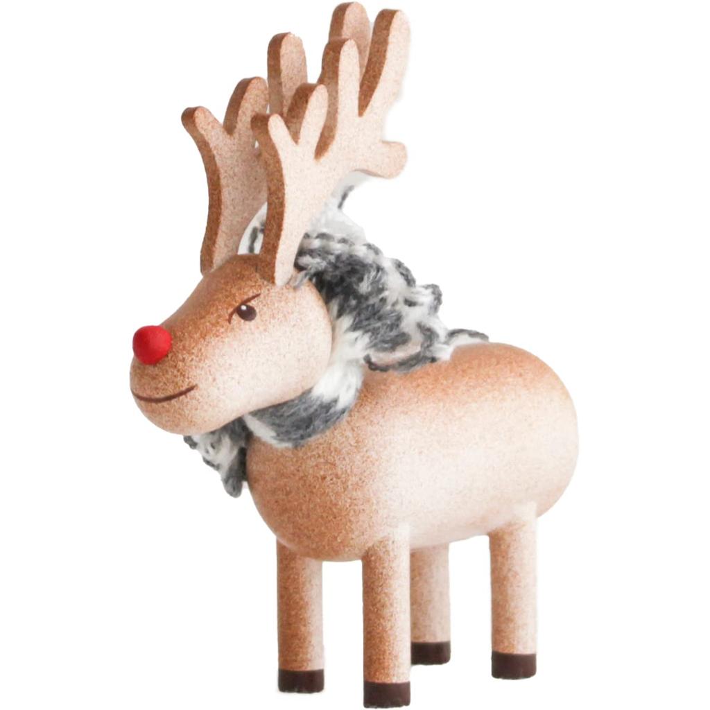 Nordica Nisse Christmas Wooden Reindeer Doll Brown Scarf