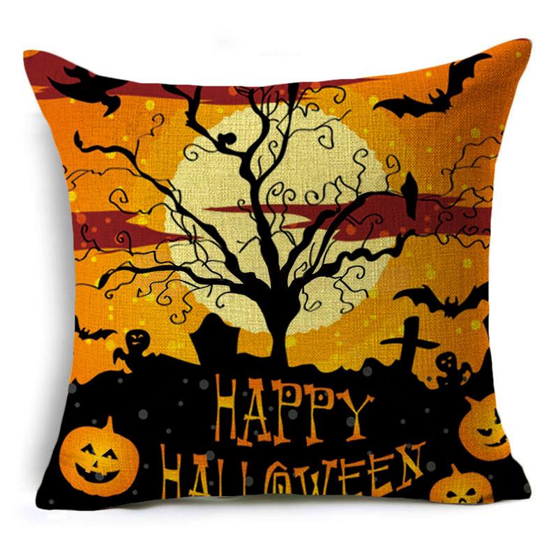 Halloween Theme Moon Night Series Pillowcase Dark Wind Sofa Cushion Cover Holiday Gift 40*40cm/45*45cm/50*50cm