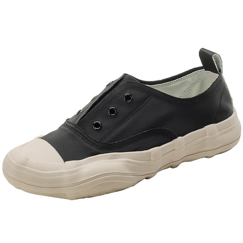 

Версия из овчины~ атласные нишевые туфли весна-осень 2025 повседневные парусиновые на толстой подошве растворяющиеся испанские маленькие белые туфли женские 35