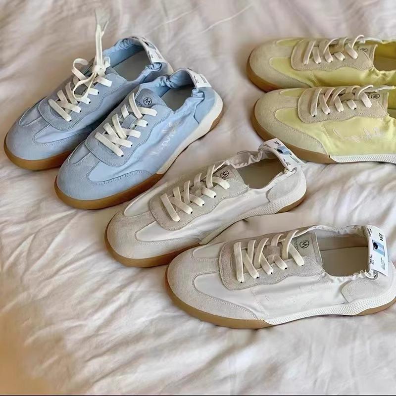 Ballett-Trainingsschuhe mit Leder-Innenhöhenerhöhung für Damen, Frühling und Sommer 2025, weiße Schuhe, Plateau, Forrest Gump Schuhe, leicht, atmungsaktiv