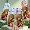 1PC Madonna And Child Religious Art Print 750ml Color Plastic Sports Water Bottle Leakproof Flip Straw Lid Suitable for Sports Office Home Use