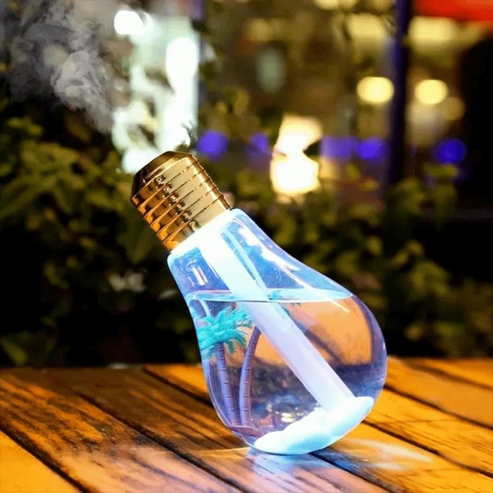 Creative Design Bulb Shape Humidifier Compact Size Portable Humidifier  Office Space