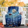Christmas Santa Claus Theme Printed Blanket - Perfect for Couch, Bed, Travel & Outdoor Use | Machine Washable, Cozy & Durable.