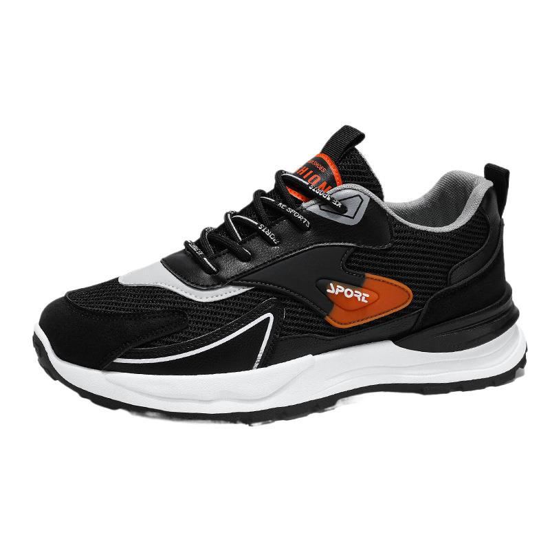 Autumn men's shoes new breathable mesh sneakers men's trendy versatile platform casual running shoes