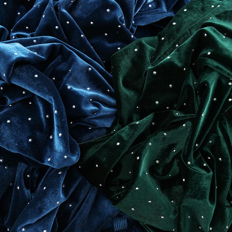 150x45cm/90cm Christmas Style Elastic Velvet Knitted Fabric For Evening Dresses, Stage Clothes Background Decoration Fabric