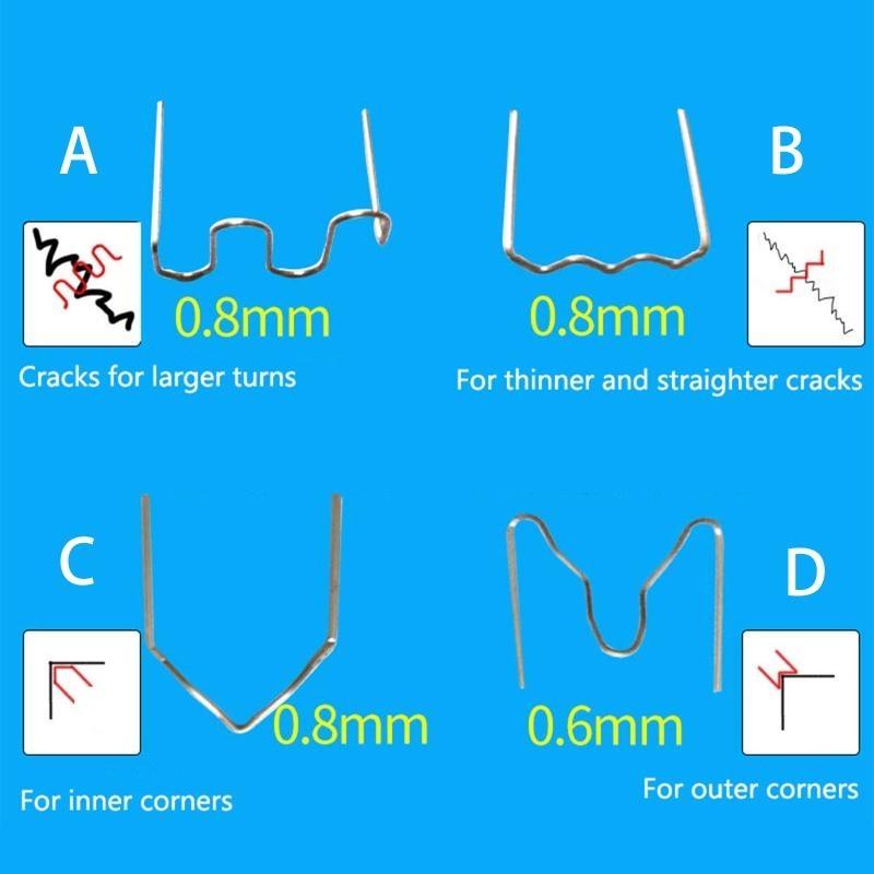 652F Plastic Welder Welding Wave for Staples 0.6 0.8mm for Repairing Bumper Dashboard Radiator Corrosion Resistance High Hard
