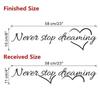Fashion Wall Decor Never Stop Dreaming Wall Stickers Bedroom Living Room Quarto Decorative Stickers Home Decor Wall Stickers