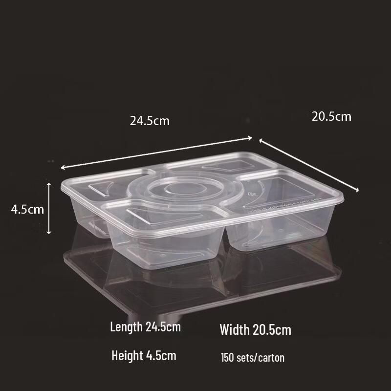 JingJingRS PP Disposable Multi-Compartment Takeout Boxes