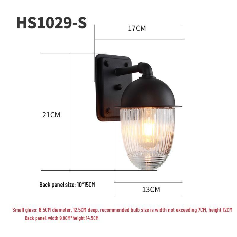 

Waterproof Rustproof Glass Ball Outdoor Wall Light for Balcony, Courtyard, Corridor, or Terrace
