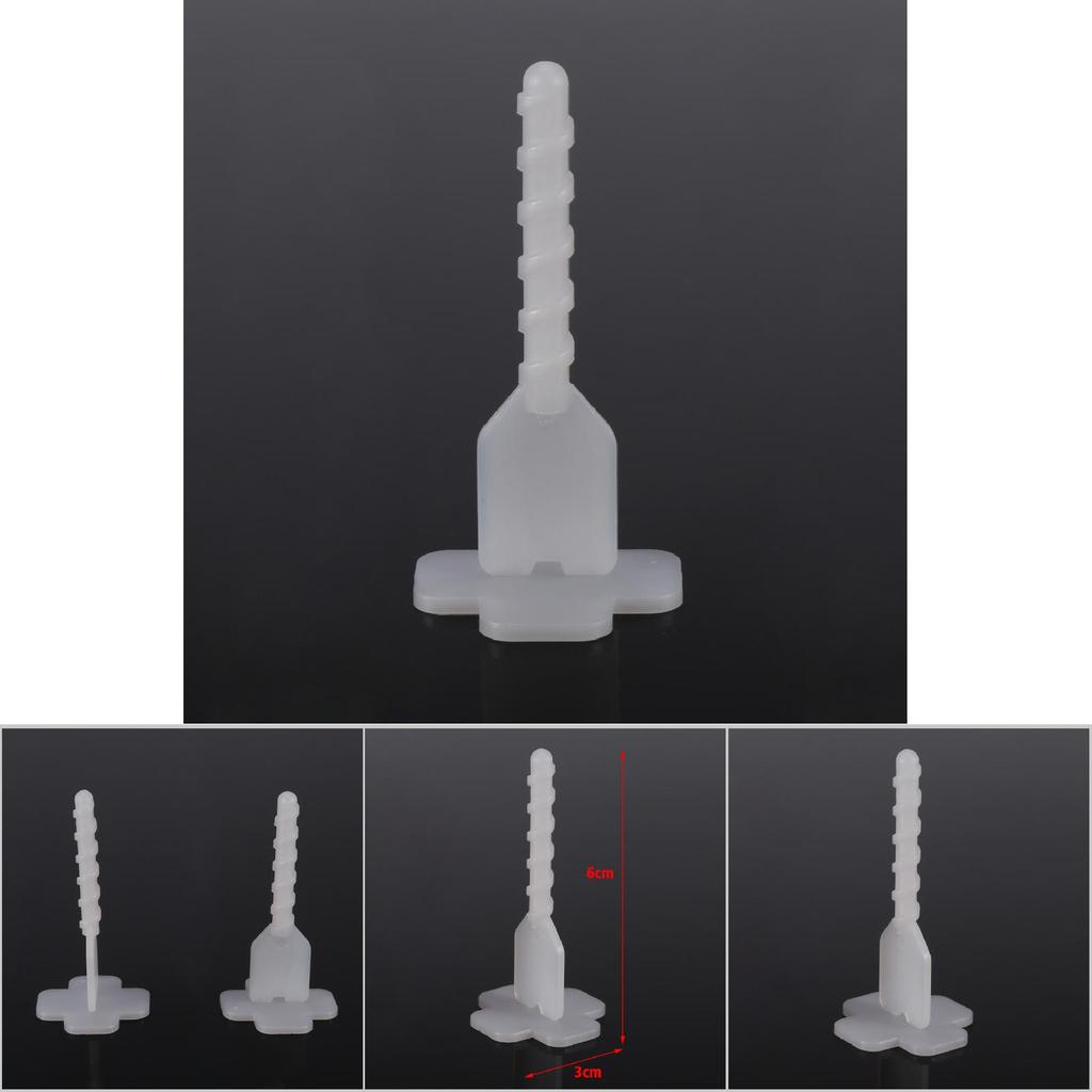 100pcs Plastic Floor Wall Tiling Spacers Strap Tile Flat Leveling System Tools(" " Base)