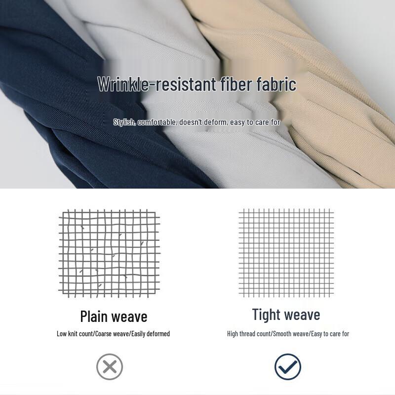 Qipilang Men's Anti-Wrinkle Business Casual Stretch Pants