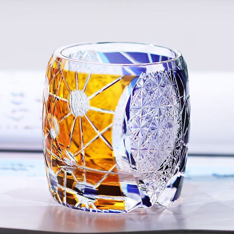 Japan Kagami Planet Edo Kiriko Wine