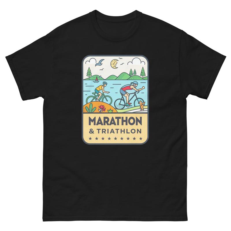 

Marathon Triathlon Event Attraction Social Gathering T Shirt - Men s Summer Cotton Graphic Tee S разноцветный