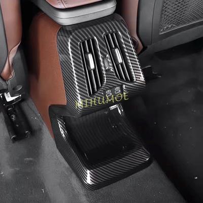 Para BMW X1 iX1 U11 X2 iX2 U10 2024 2025 Cubierta Decorativa de Fibra de Carbono para Rejilla de Aire del Reposabrazos del Asiento Trasero + Cubierta del Puerto de Carga