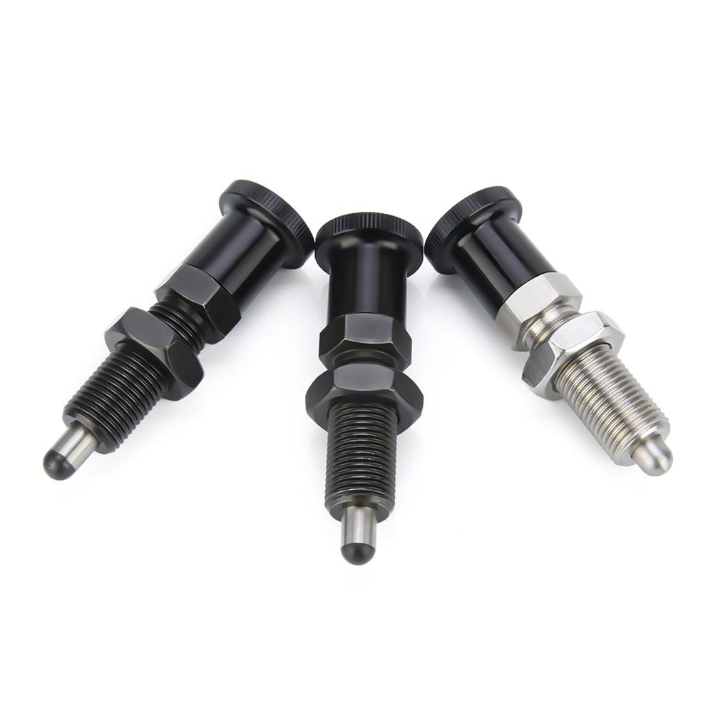 M8 M10 M12 M16 Fine Thread Long Index Bolts, Indexing Plungers,Locking Pin ,Locking Spring Screw,Aluminum Knob Plunger