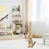 Plastic Simulation Telescopic Pet Cat Funny Teaser Dangler Rod Stick with   Catnip Interactive Training Toy