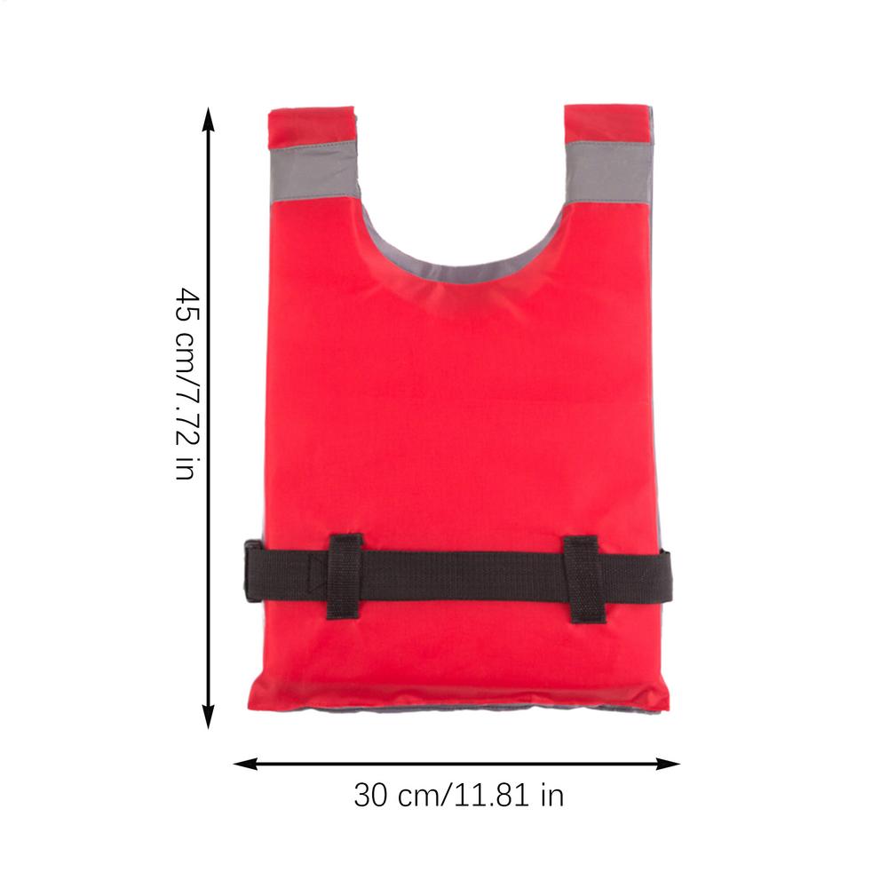 Adult General Purpose Life Jacket Lightweight Flotation Vest With Reflective Stripes Adjustable Buckle Flotation Device красный