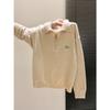 Thickened Warm Half-zipper Sweater Women's Autumn and Winter Casual Lazy Inner Top Polo Lapel Knitted Bottoming Shirt