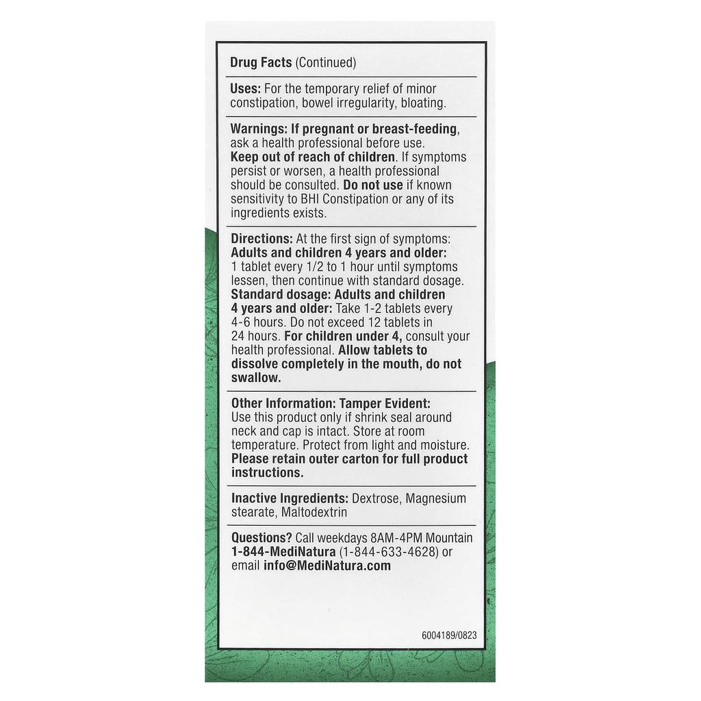 Bhi, Constipation Relief, 100 Tablets