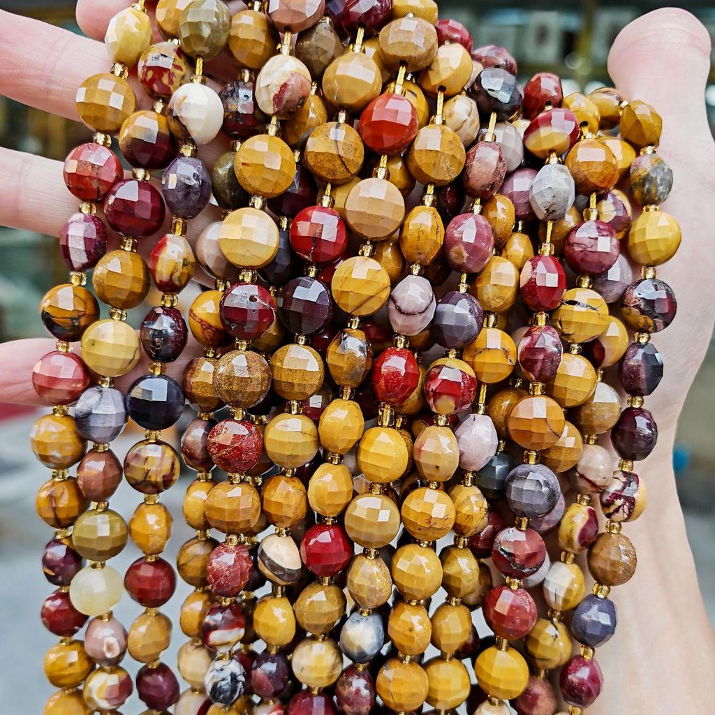 Natural Crystal Round Double Turtle Faceted Beads, 8mm & 10mm, Semi-finished DIY Jewelry