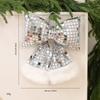 Mirror Glitter Bow Plush Pendant For Hotel Window Decor