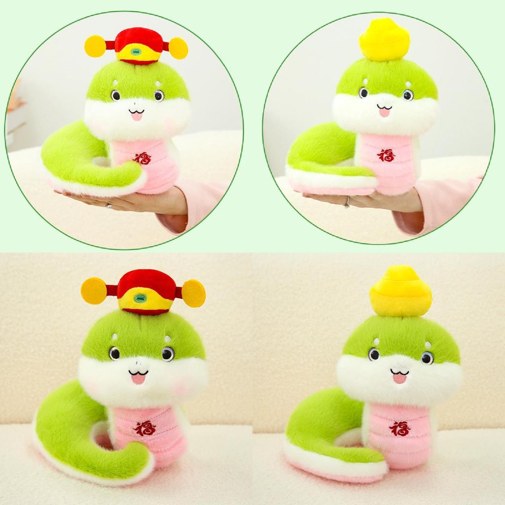 Soft Fortune Snakes Mascot Plush Toy Cartoon Stuffed Animals Doll New Year Gift