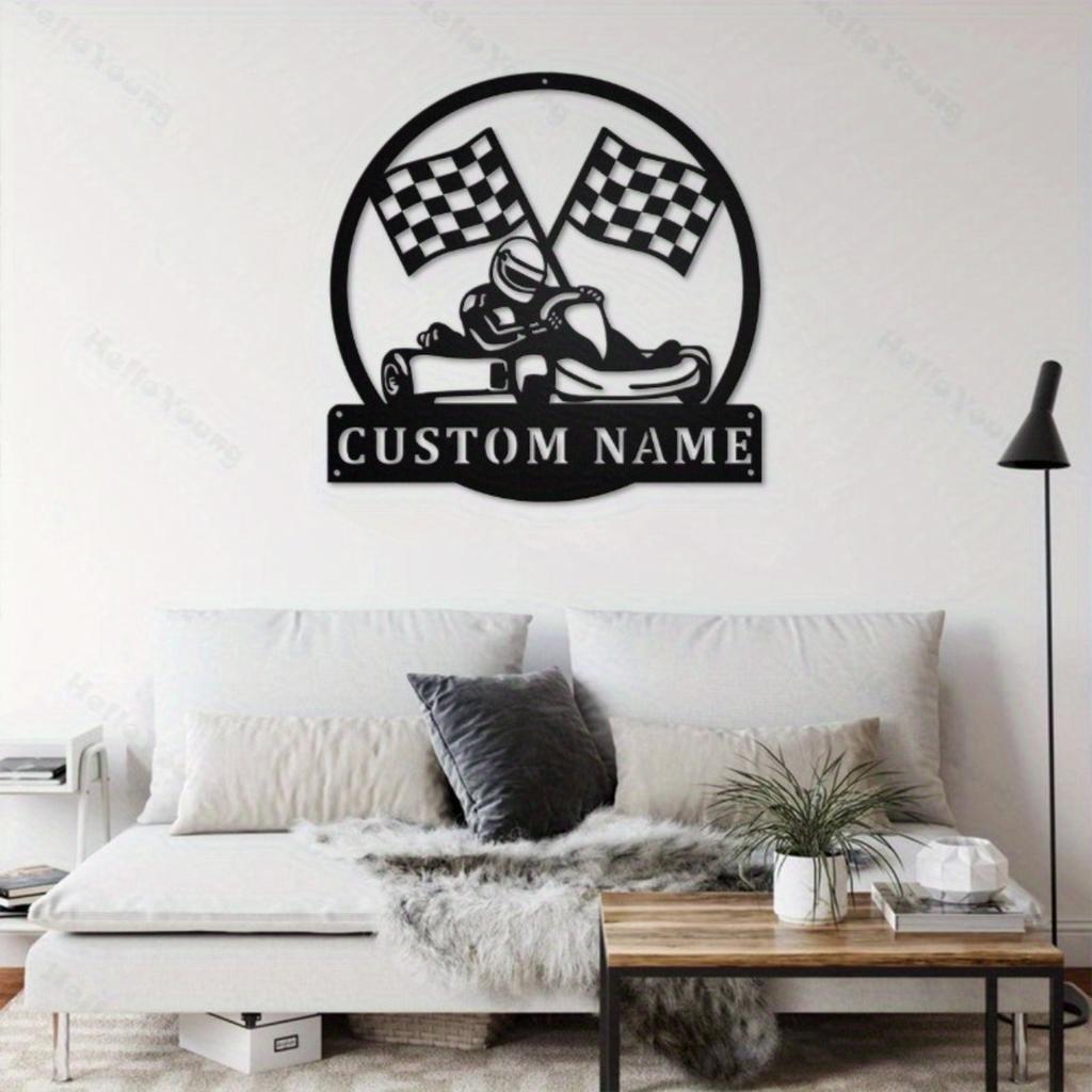 Metal Soccer Ball Wall Art, Personalized Sports Sign for Home Garden Entrance Kitchen Decor