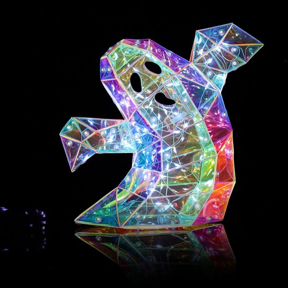 

Funny LED Ghost Light Colorful Halloween Party Props Night Light Lighted Ghost Figurine Home Decor разноцветный