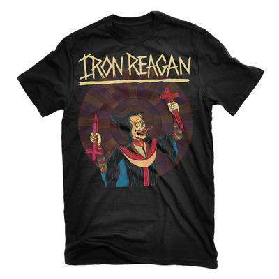 T-shirt Nera Uomo Iron Reagan Crossover Ministry