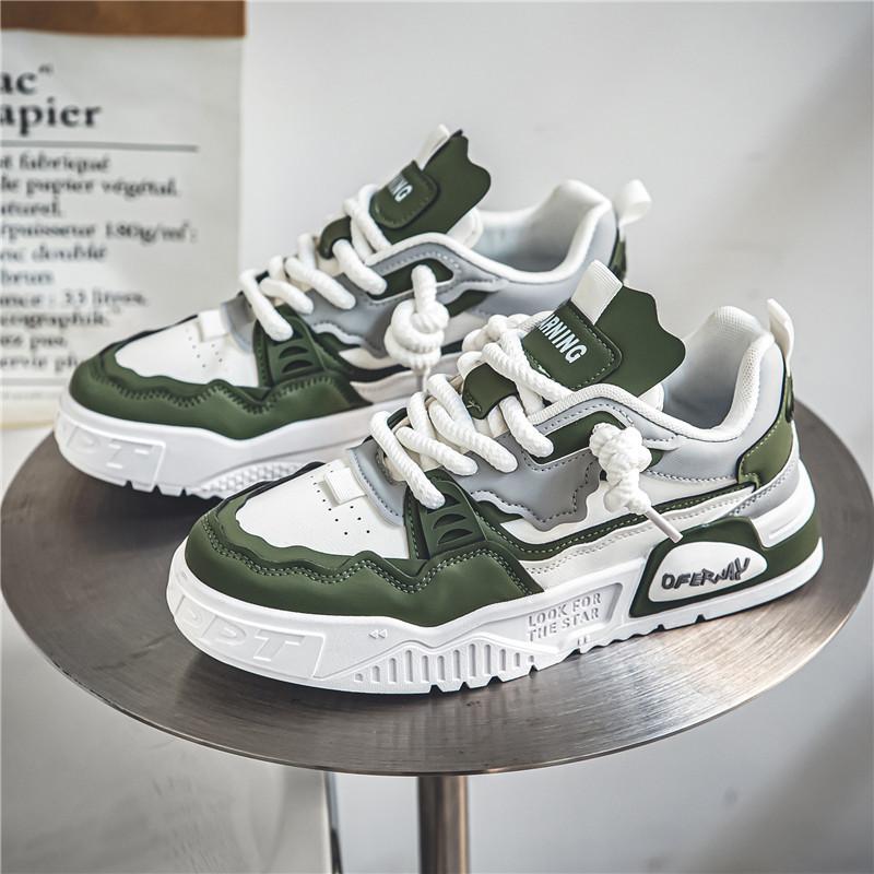 Guochao men's shoes 2025 new summer breathable versatile niche original casual board shoes platform non-slip sports tide shoes