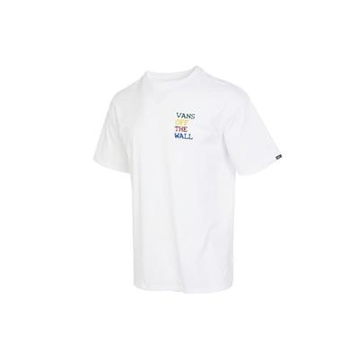 Letter Pattern Printed Crew Neck Short Sleeve T-Shirt Men Tops White VN0008Z9WHT