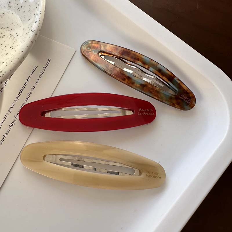 Vintage Accessories Leopard Print Glue Oval Hair Clips Cute Korean Charm BB Hair Clip Y2K Women Jewelry Y2K Hair Accessories