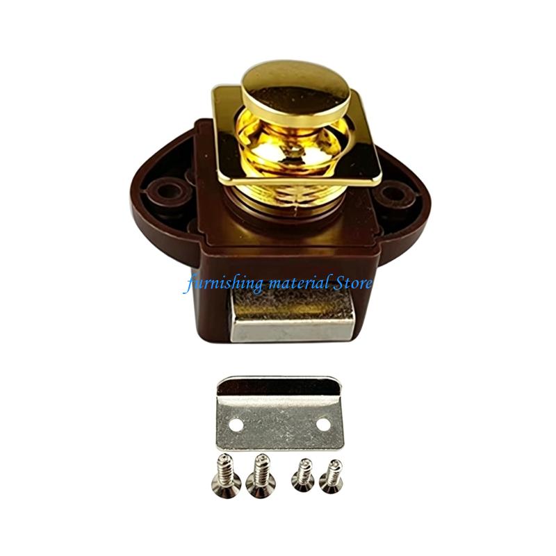 Y5GD Quick Release Push Button Latches Lock No Need for Campers Trailers Car Use