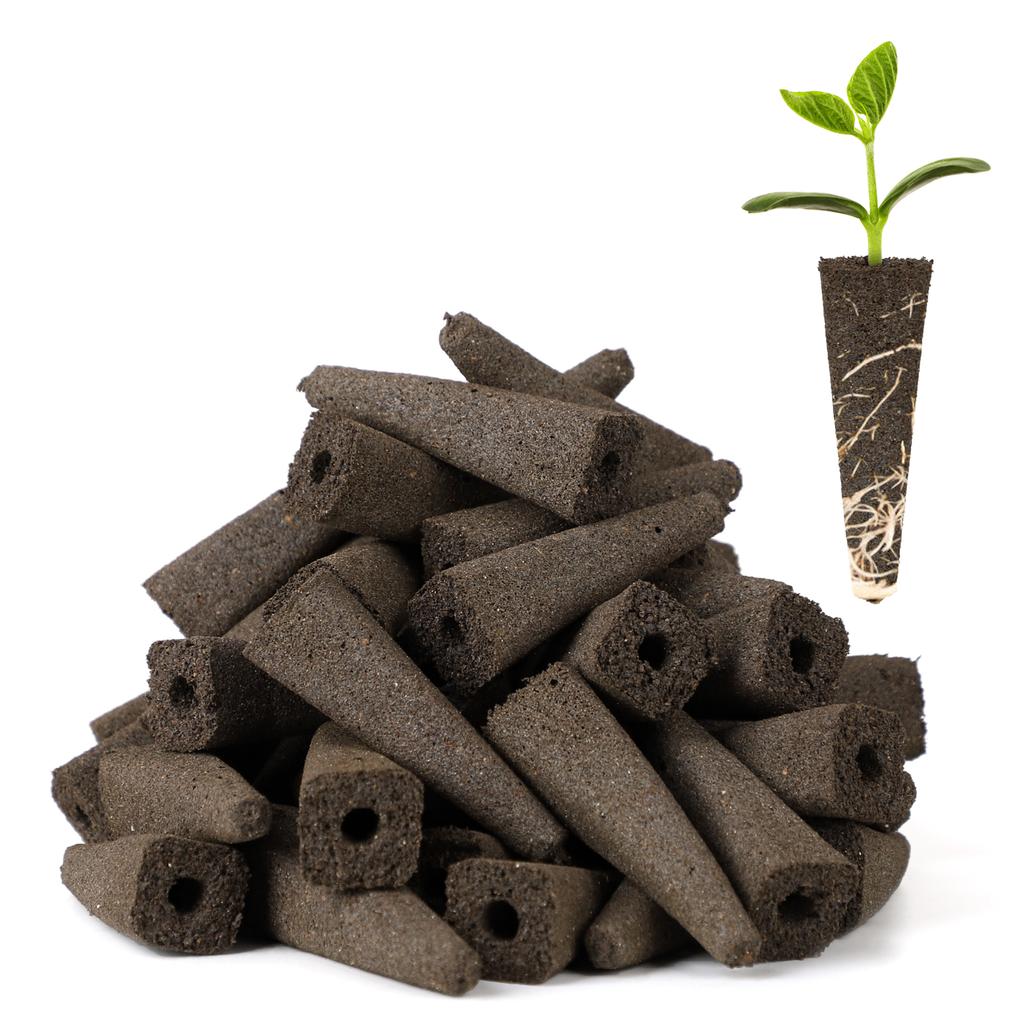 50pcs Hydroponics Replacement Root Growth Sponges Sphagnum Peat for Tomatoes Peppers