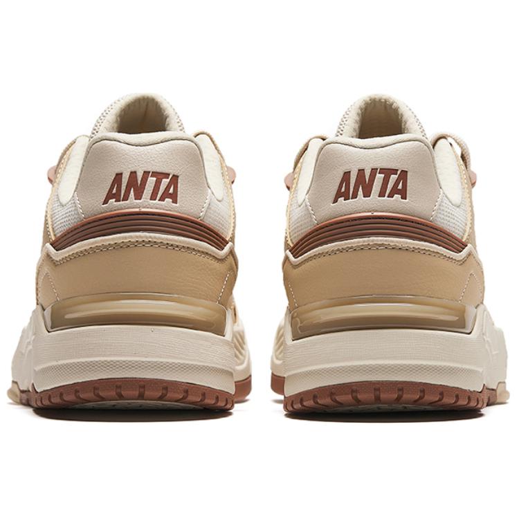 Anta Non-Slip Wear-Resistant Low-Top Skate Shoes Men Sneakers Brown 912428002-2