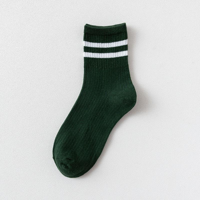 

5/10 Pairs Comfortable Casual Spring Summer Socks Women s Mid Calf Socks Academic Style Striped Long Socks Combed Cotton Trendy Pile Socks Versatile 5 Pairs