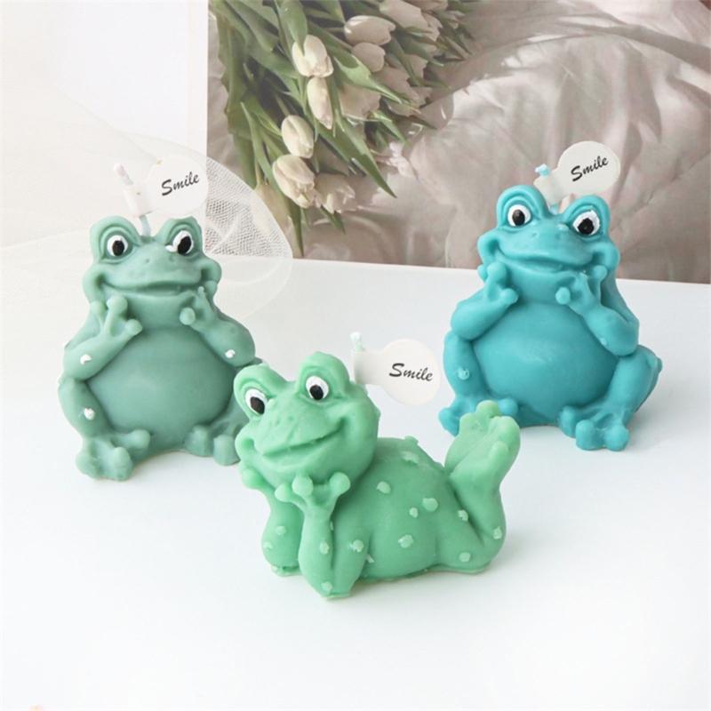 Cute Frog Candle Silicone Mold DIY Animal Candle Making Plasters Resin Soap Molds Christmas Gifts Craft Home Decorations