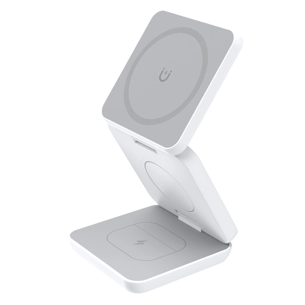 3 in 1 Foldable Magnetic Wireless Charger Stand Macsafe for iPhone 15 14 13 12 Apple Watch 8 7 6 Airpods Fast Charging Station