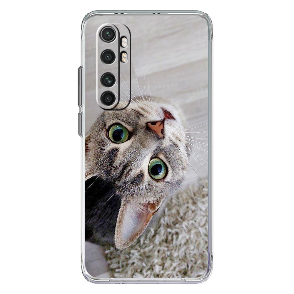 Phone Case For Xiaomi Mi Poco X7 X6 X5 NFC X3 F7 Ultra F6 Pro F3 15 14T 14 13T 11 12 13 Lite Clear TPU Cover Kawaii Love Cat