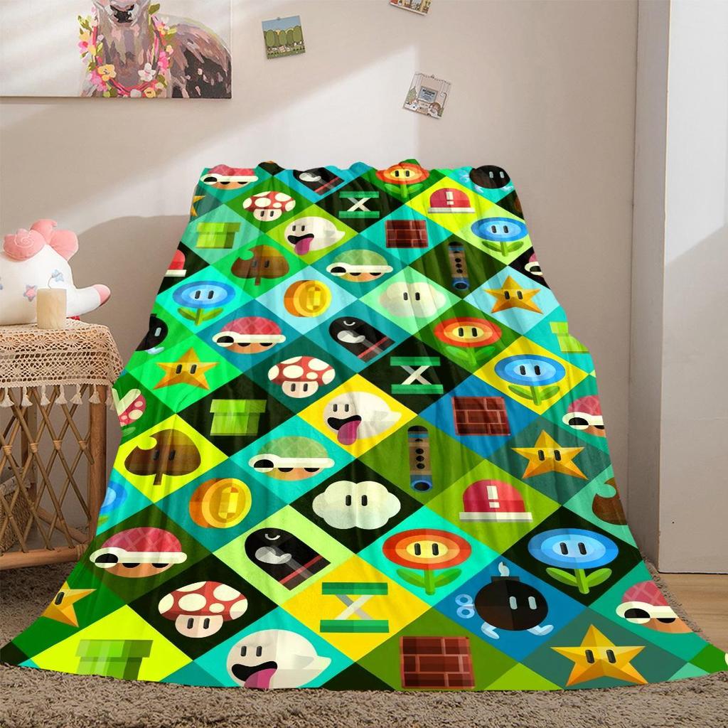 Classic Pixel Games Soft Flannel Blanket Lightweight Cozy Microfiber Blanket for Couch Bed LXR90