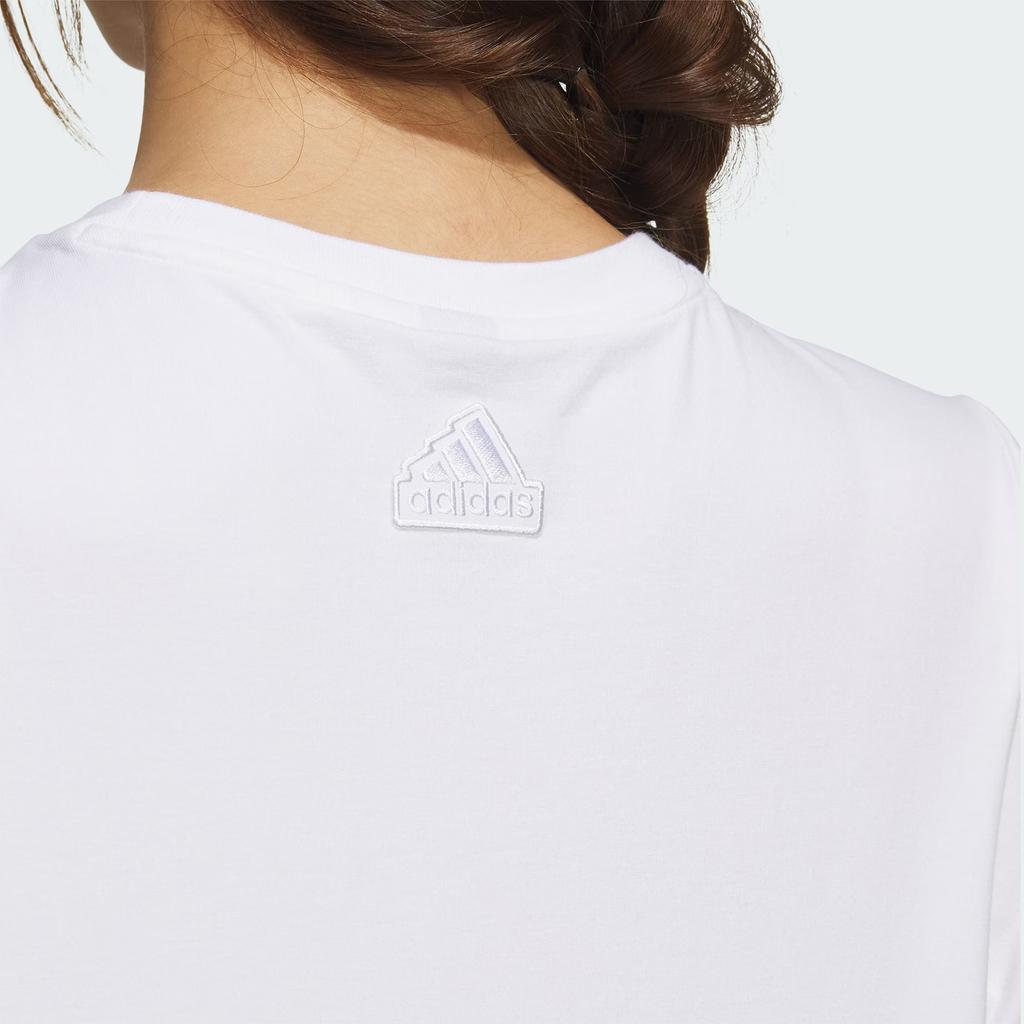 New Adidas Set in Sleeve T Shirt Women's White IZ3147