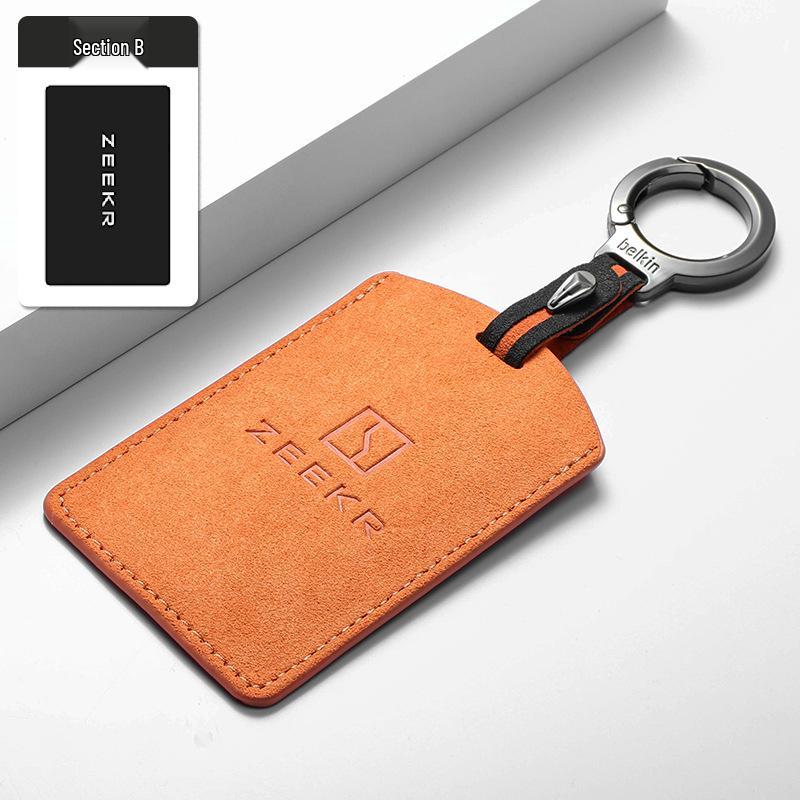 

Чехол-брелок для ключа Zeekr 001 23/24 с NFC-картой и замшевой защитой