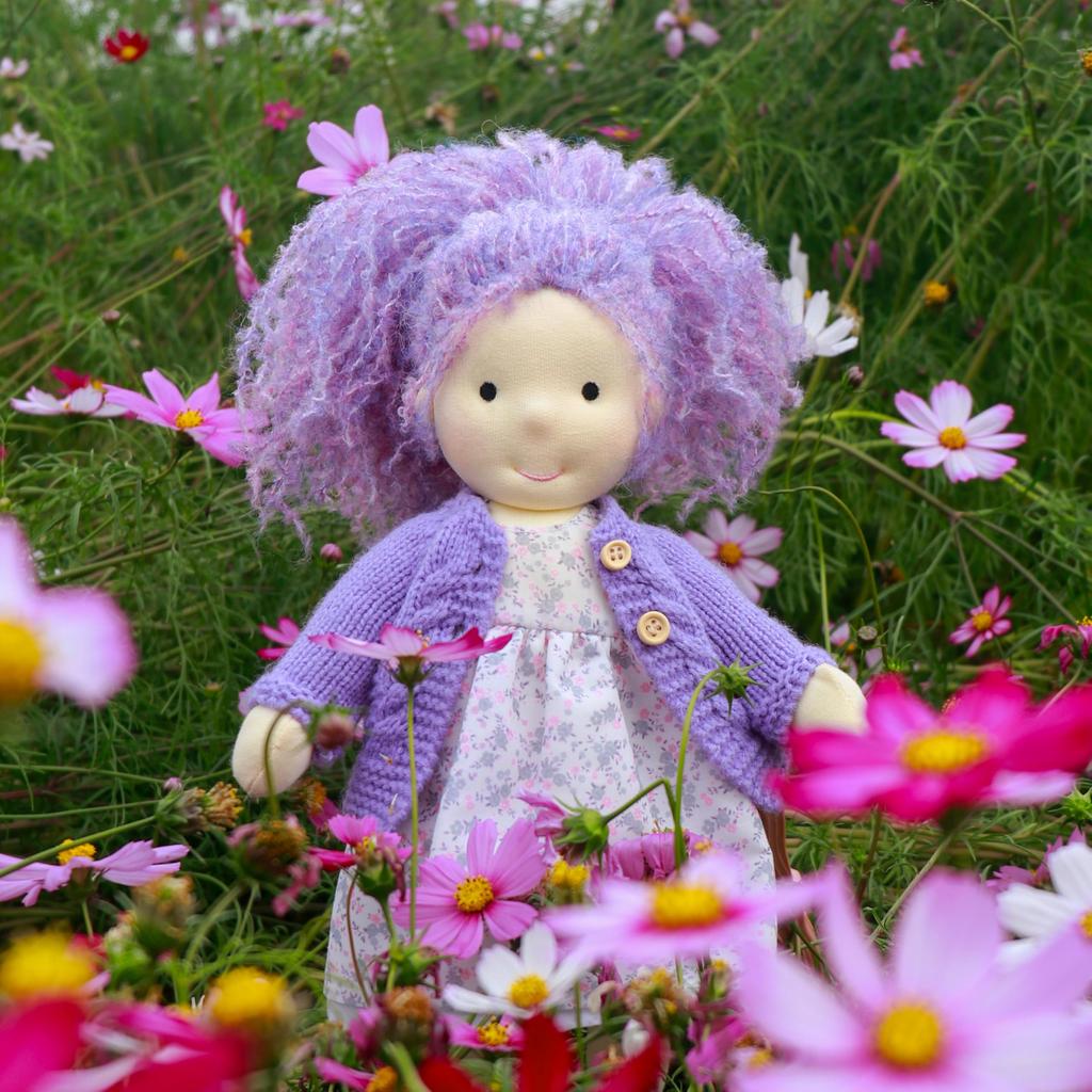 BlissfulPixie Waldorf Handmade Doll Cute Plush Girl Perfect for Kids Doll, - Fruzie, 30cm, Soft, Doll,